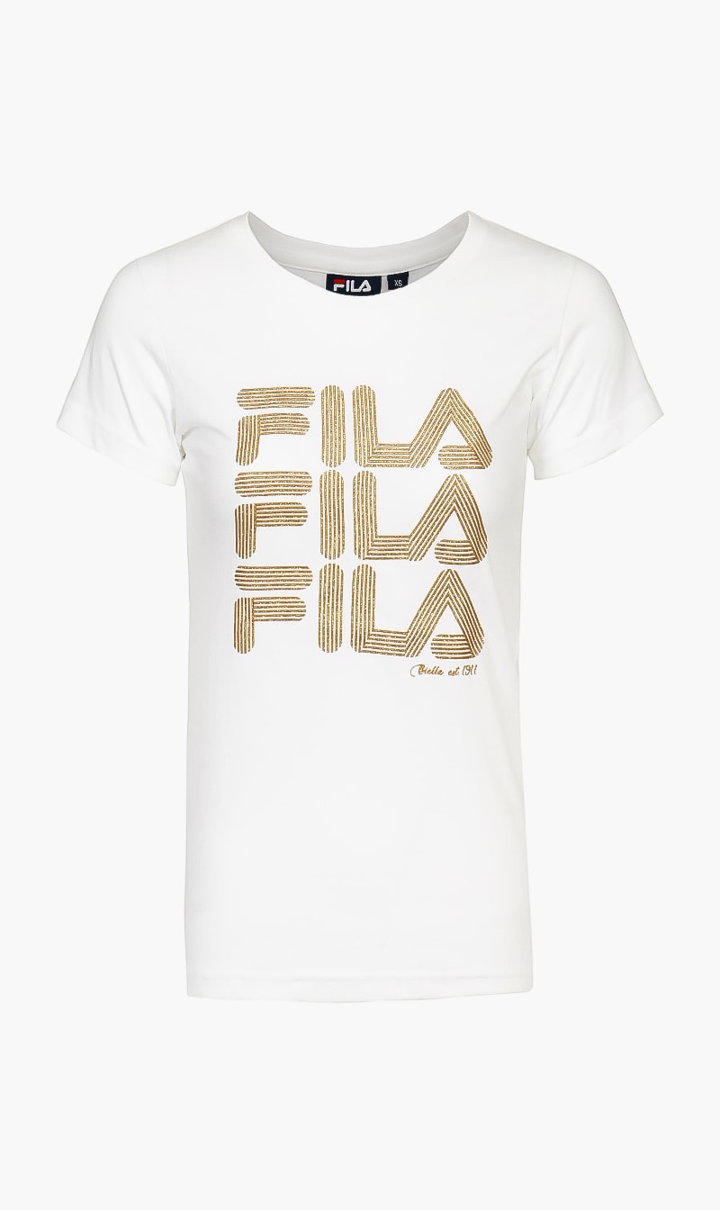 

Fila White Attabad Crew Neck Tshirt for Women | The Deal Outlet