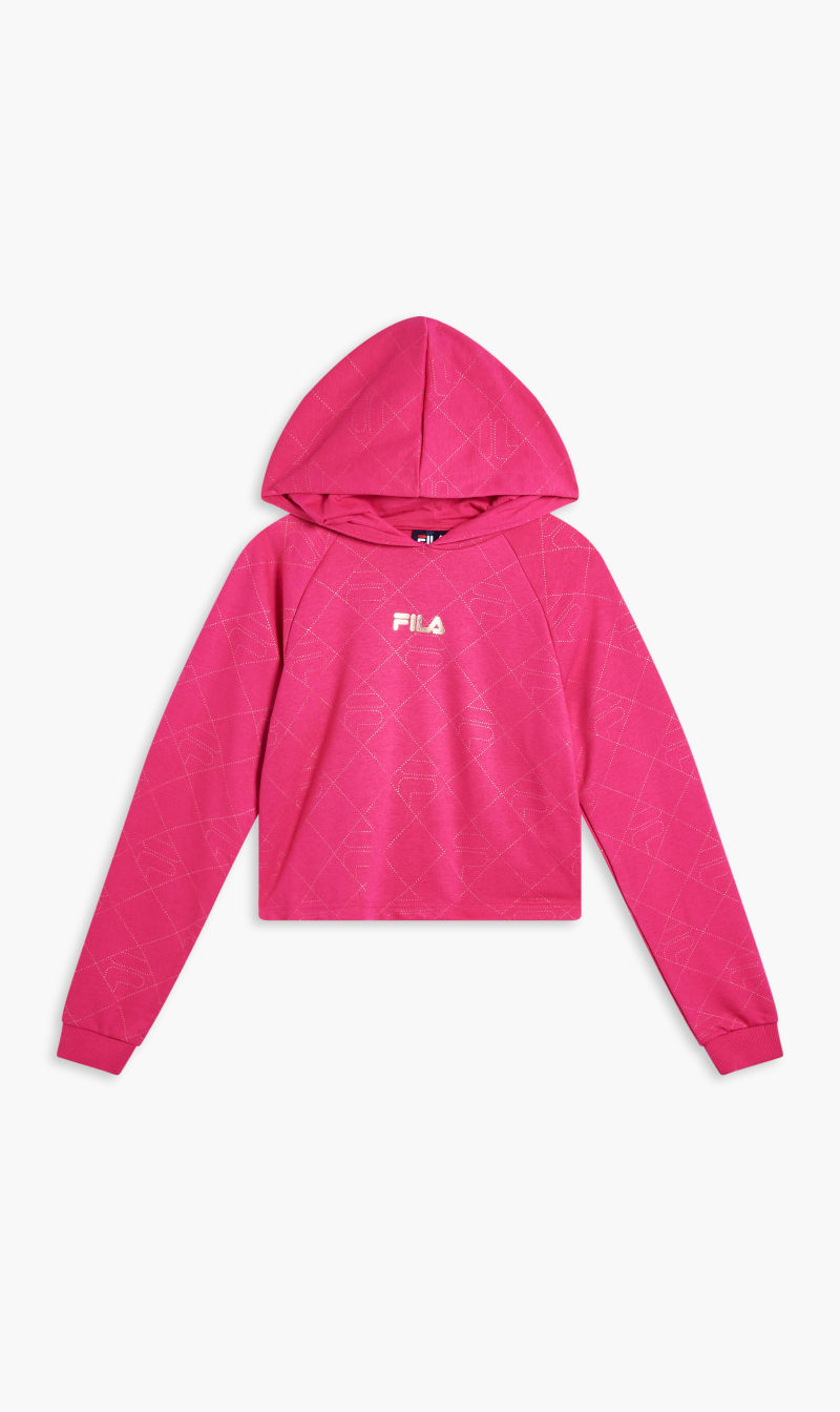 

Fila Pink Crop Aop Hoody for Women | The Deal Outlet