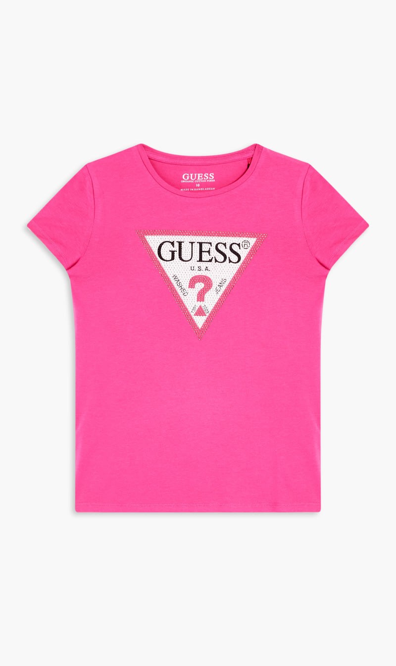 

Guess Pink Organic Stretch T-shirt for Girls | The Deal Outlet