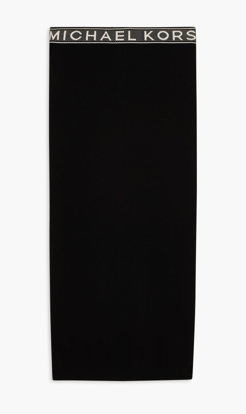 

Michael Kors Black Eco Mk Tape Midi Skirt for Women | The Deal Outlet