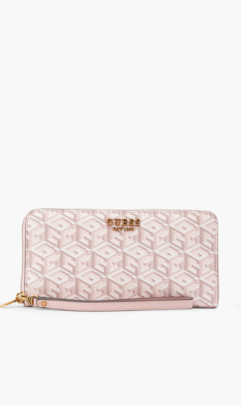 

Guess Pink Laurel Zip Around Wallet for Women | The Deal Outlet