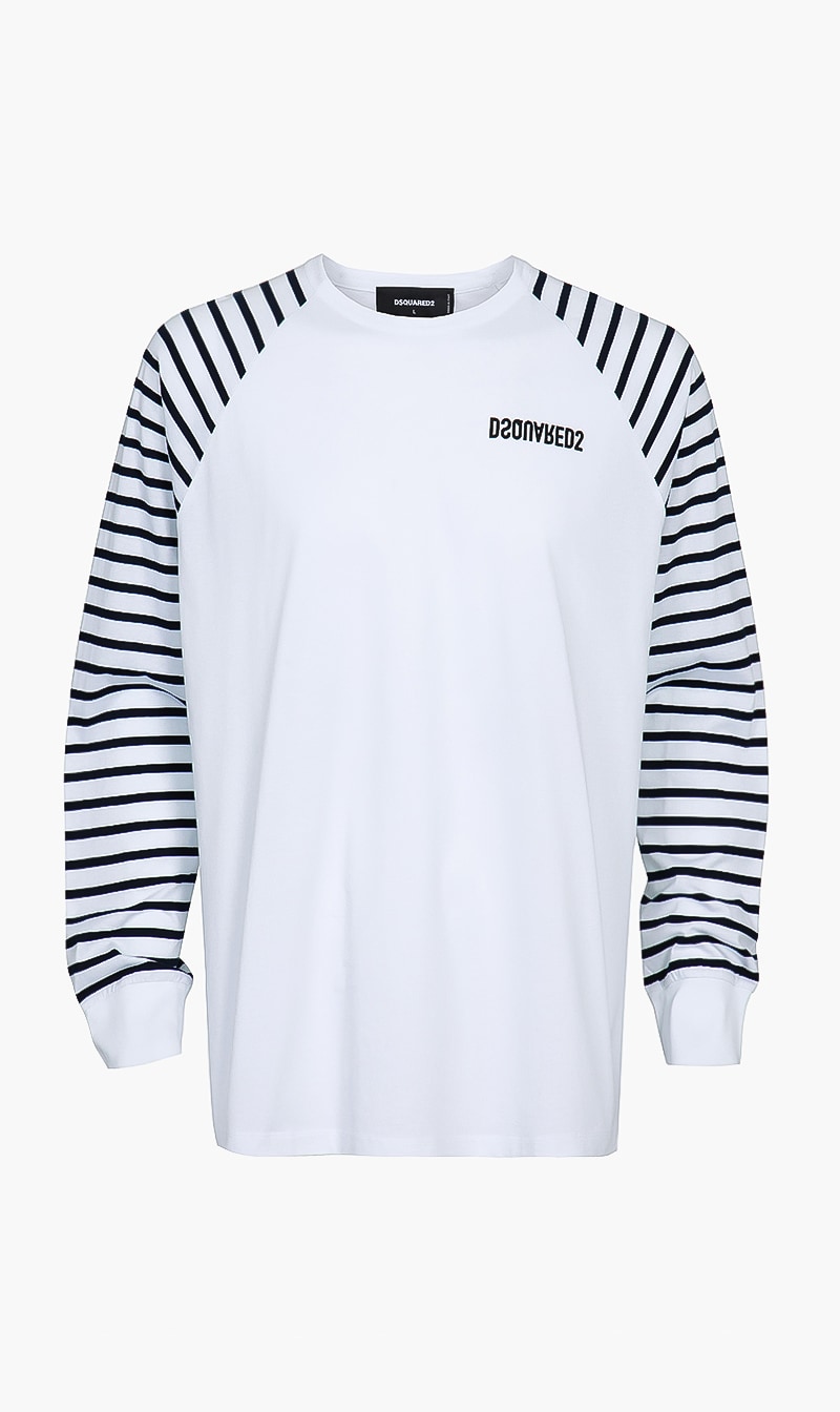 

Logo Print Long Sleeve Tshirt, White