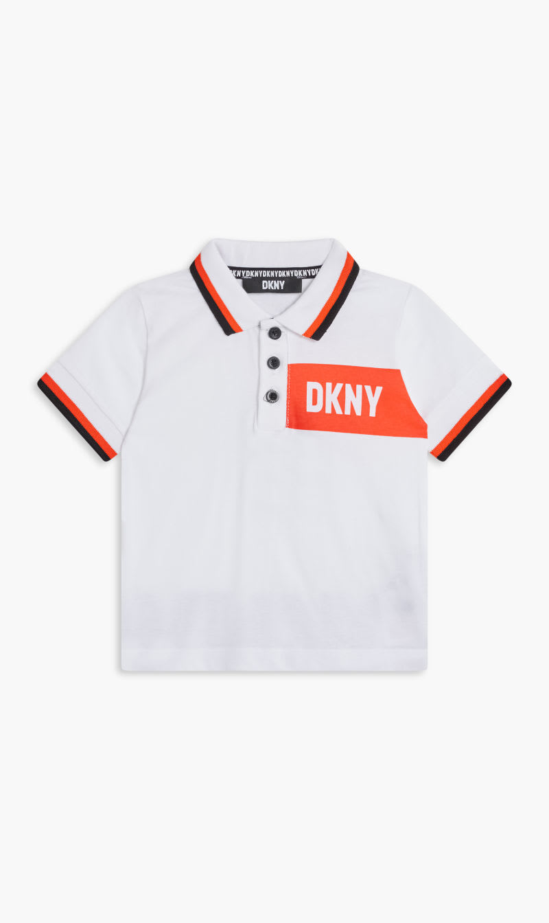 

Dkny White Short Sleeve Polo for Boys | The Deal Outlet