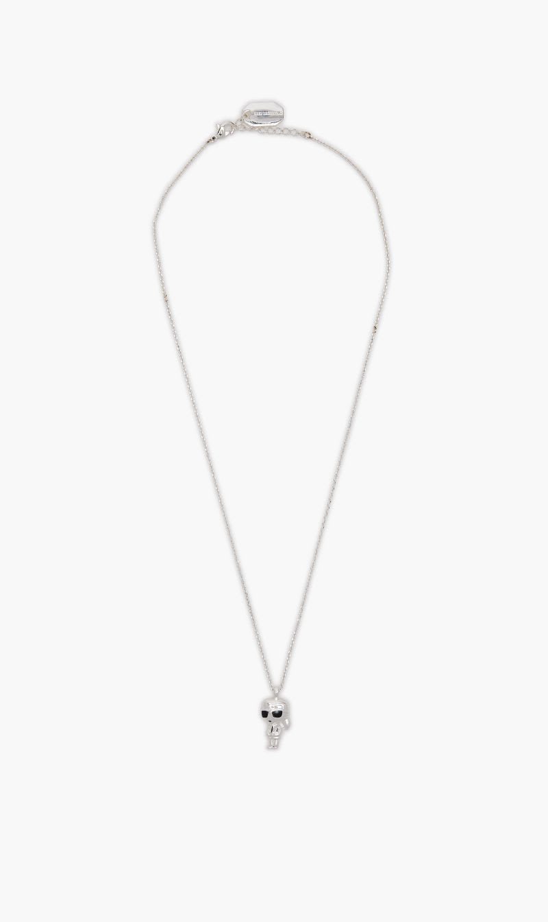 

Karl Lagerfeld Silver Kikonik 20 Karl Necklace for Women | The Deal Outlet