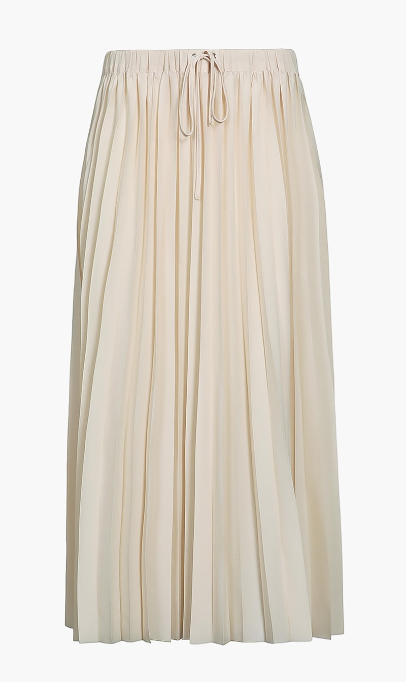 

Guess Beige Pleated Midi Skirt for Women | The Deal Outlet