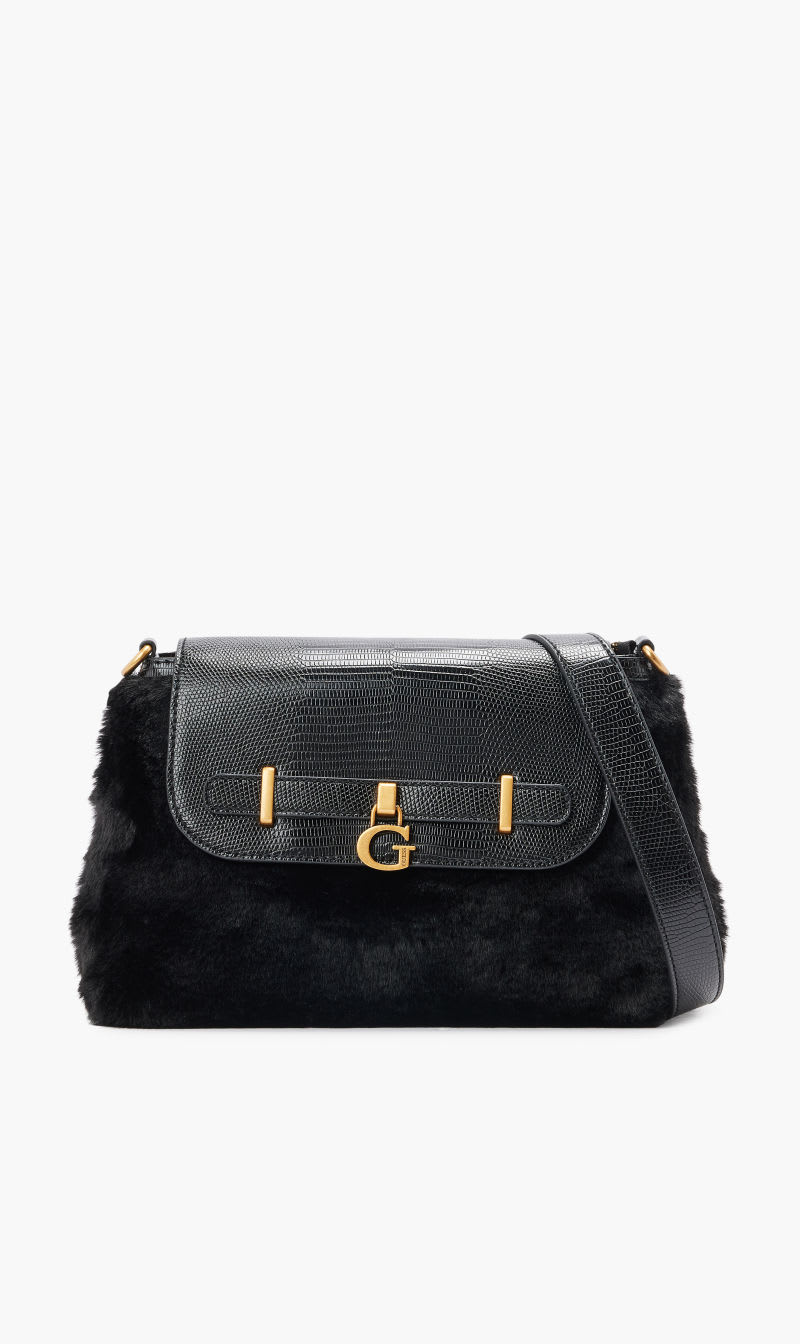 

Guess Black Bergen Crossbody Flap for Women | The Deal Outlet