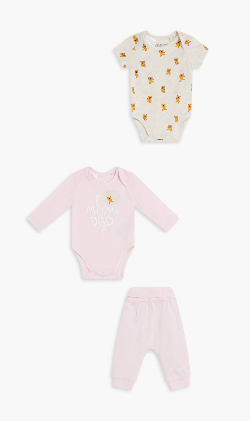 

Guess Pink Set Ss Body+ls Body+revpants | The Deal Outlet