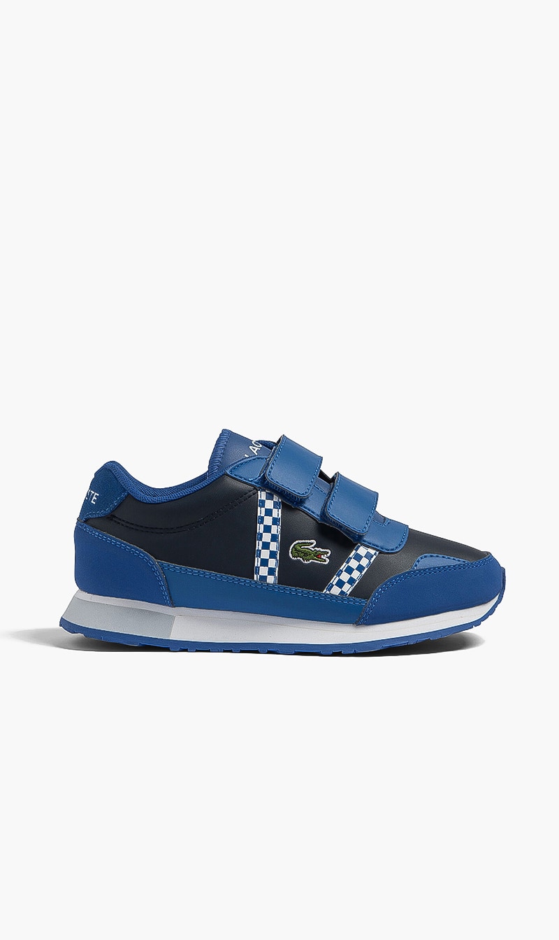 

Lacoste Blue Partner Strap Sneakers for Boys | The Deal Outlet