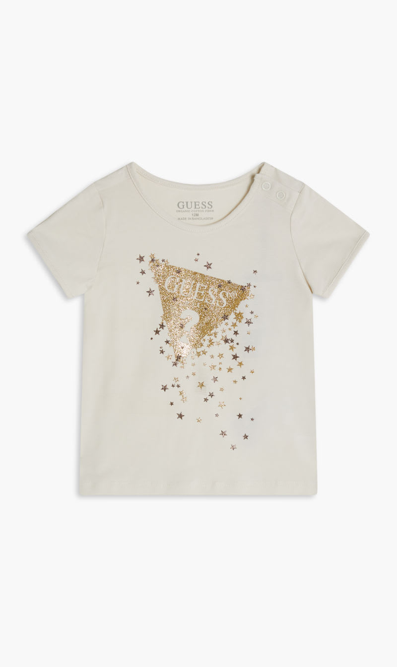 

Guess White Classic Logo Front T-shirt for Girls | The Deal Outlet