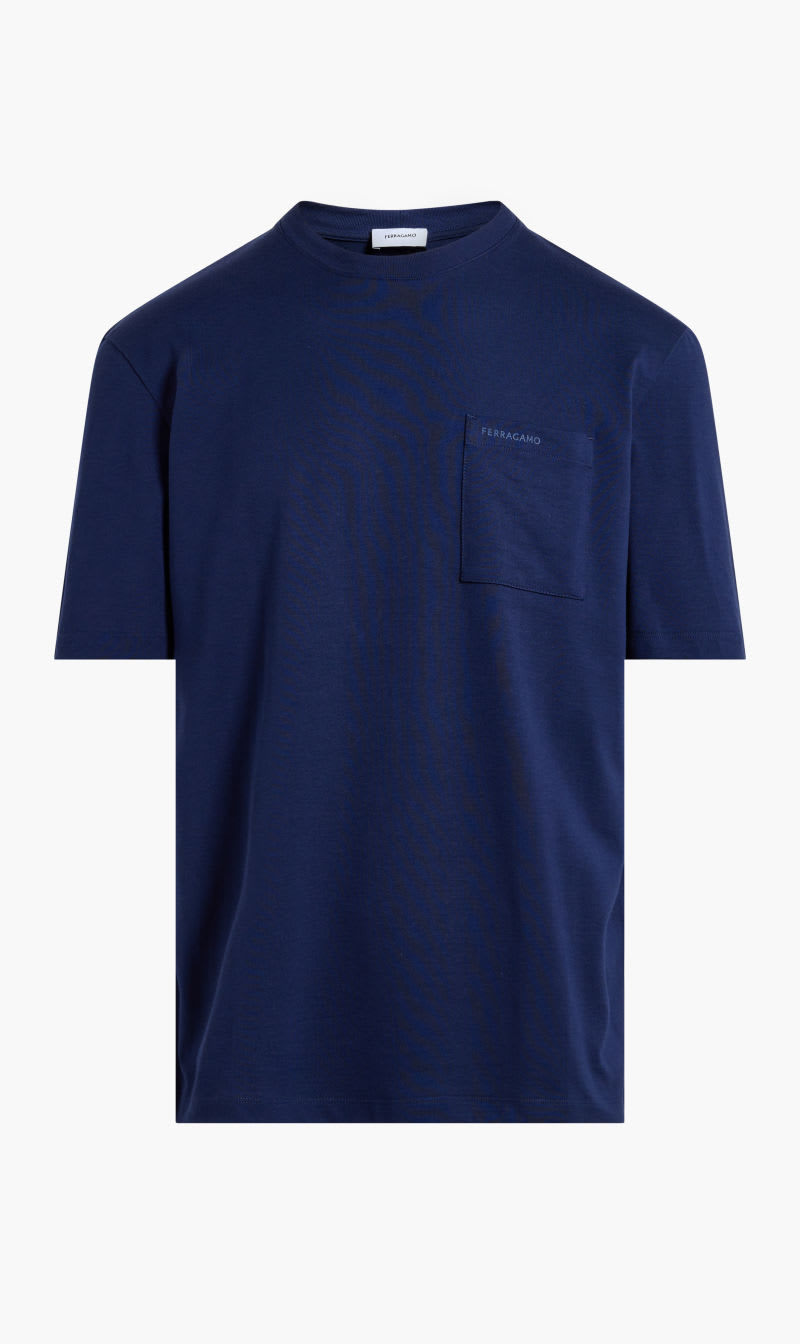 

Salvatore Ferragamo Blue Slices Organic Cotton Short Sleeves Tee-shrit for Men | The Deal Outlet