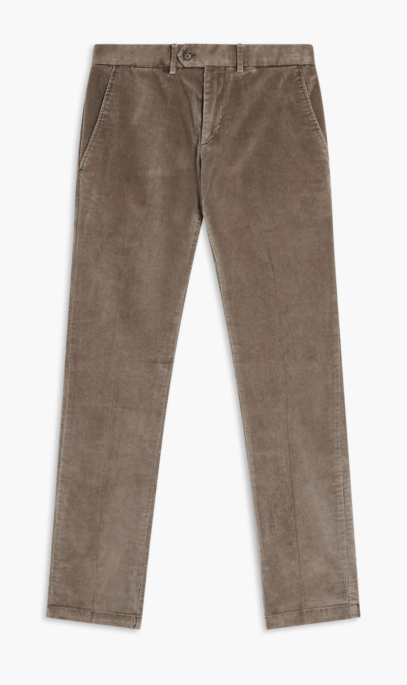 

Hackett London Brown Standard Straight Fit Pants for Men | The Deal Outlet