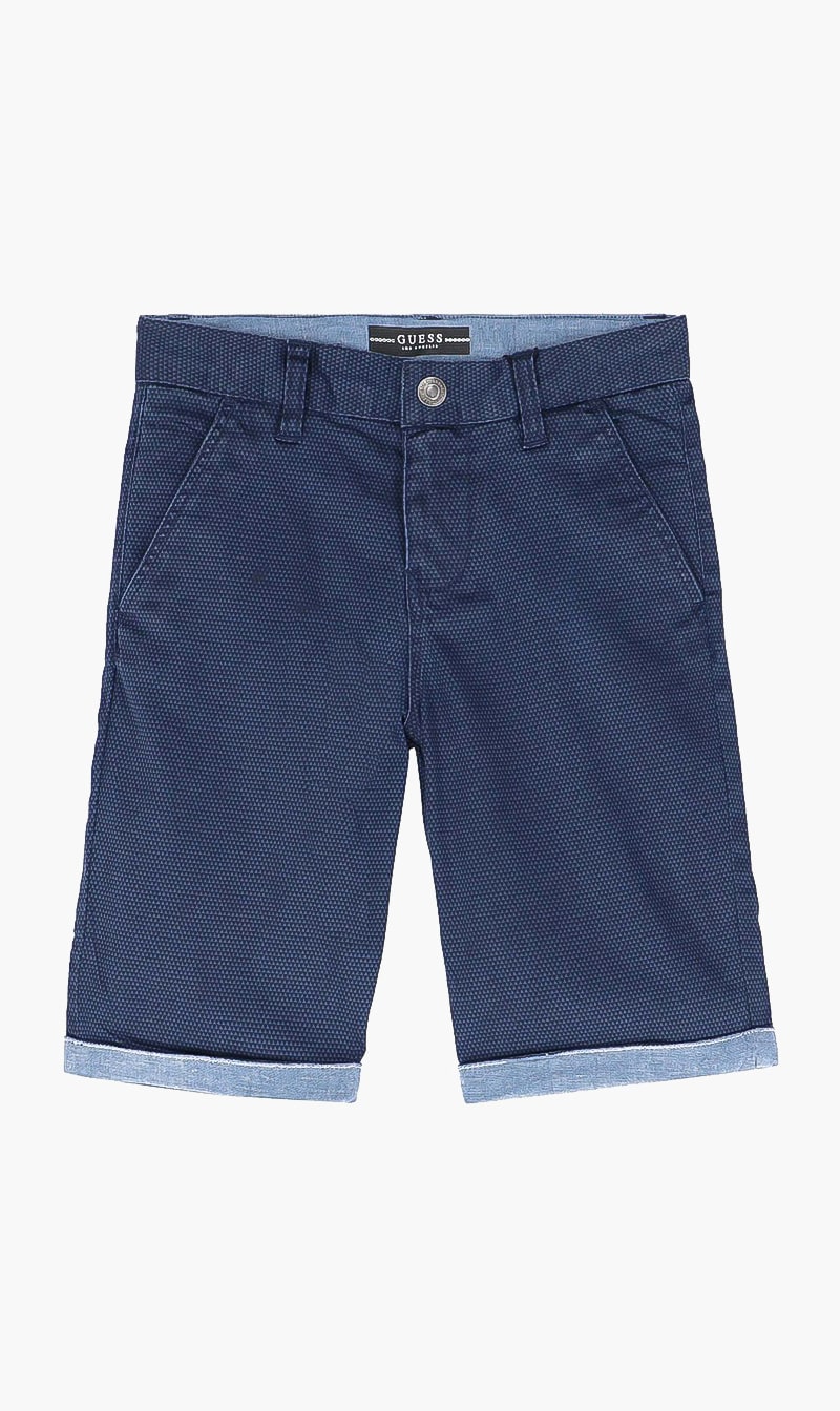 

Navy Cotton Shorts, Blue