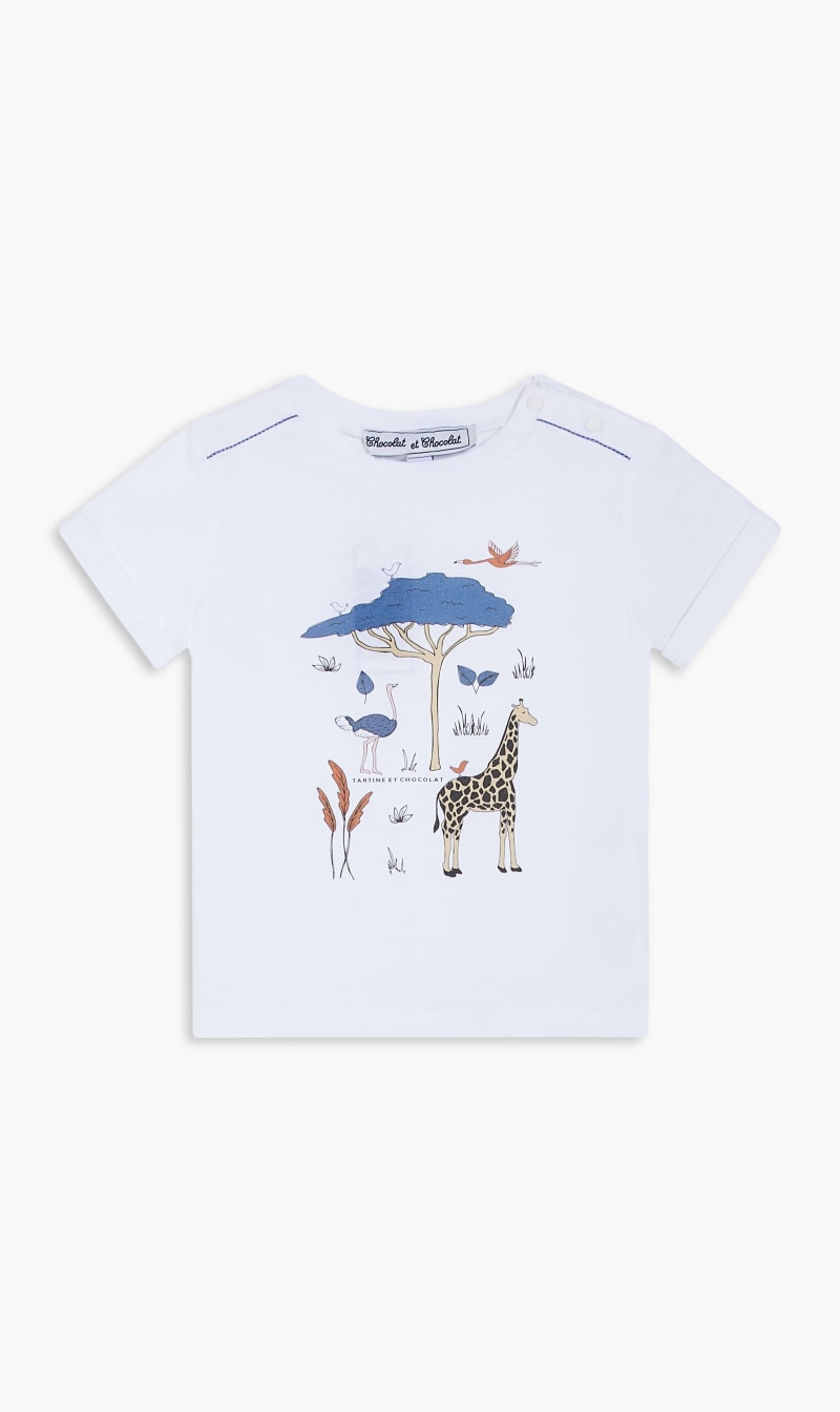 

Tartine Et Chocolat White Pale Yellow T-shirt for Kids | The Deal Outlet