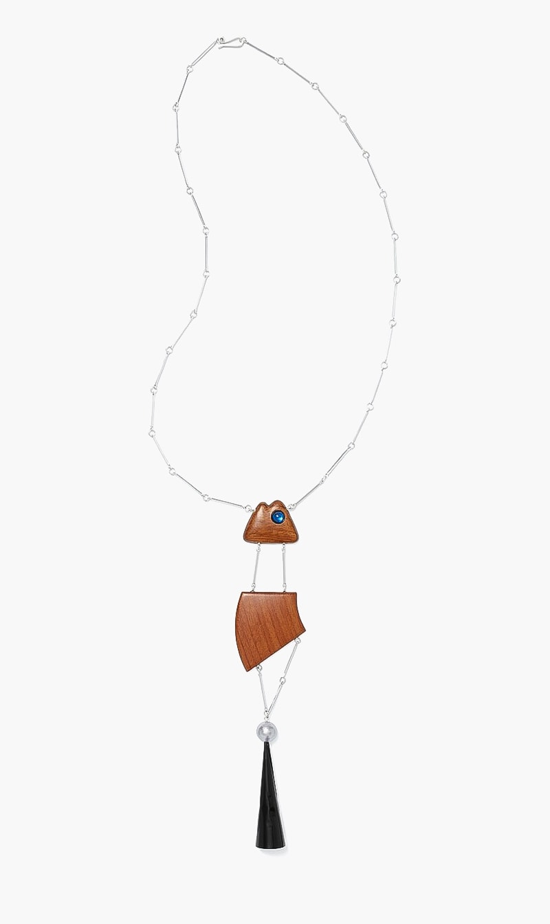 

Tory Burch Brown Geo Fish Necklace for Women | The Deal Outlet