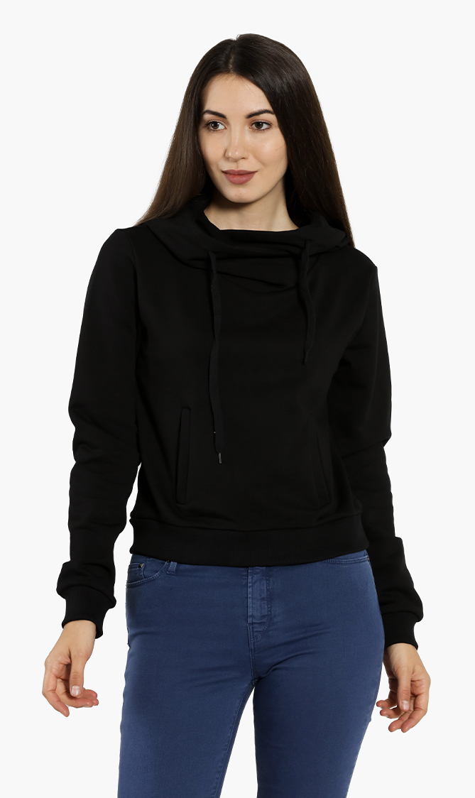 

Embossed Logo Hoodie Sweatshirt, Black