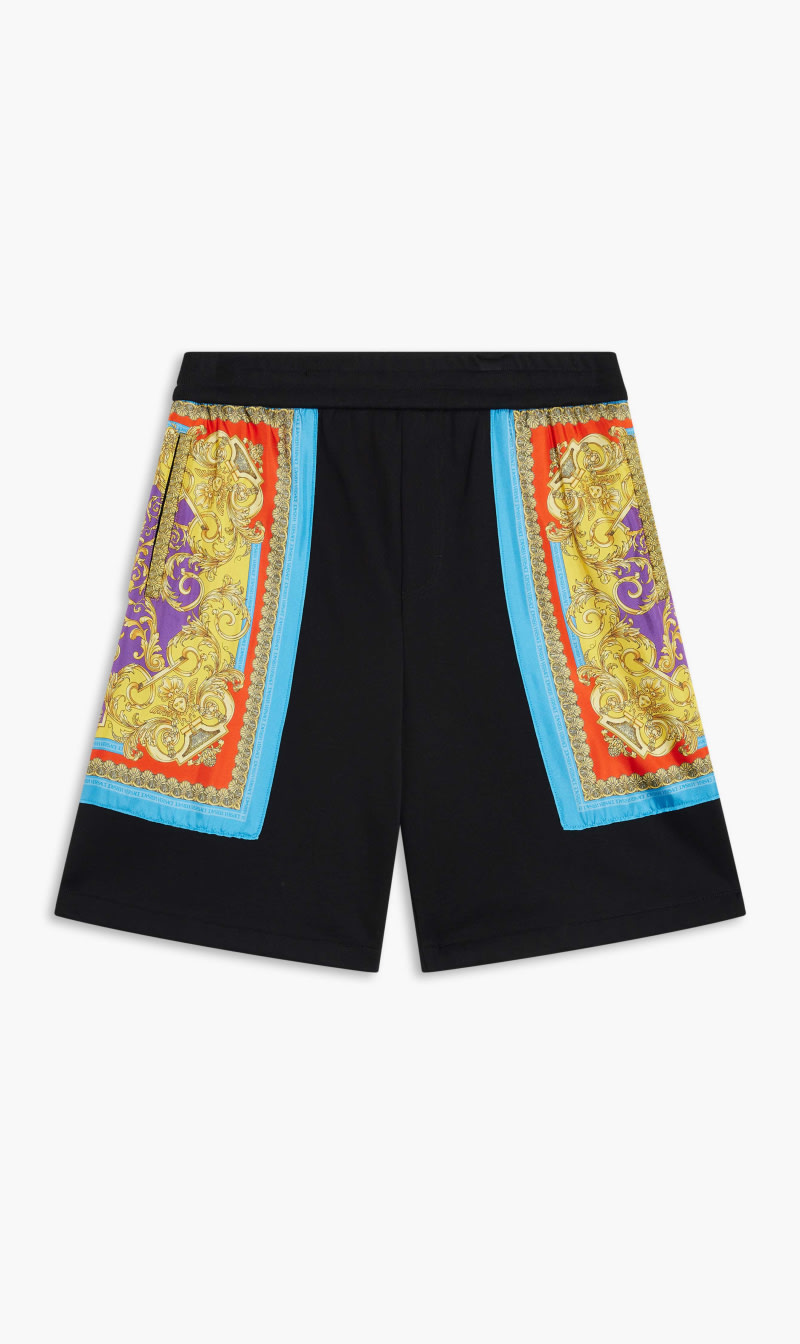 

Versace Black Shorts Jersey Barrocco D.orchid Sides Blk for Men | The Deal Outlet