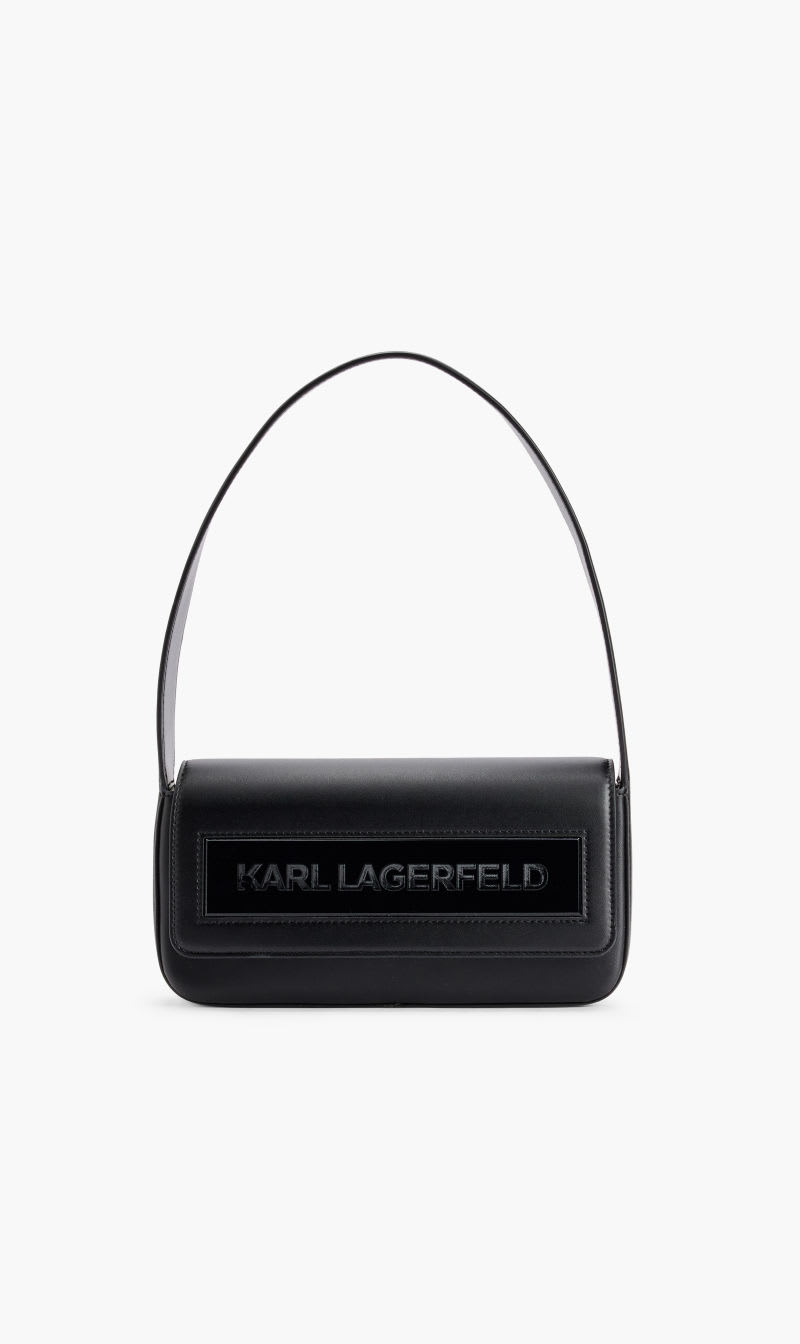 

Karl Lagerfeld Black Ikonk Md Flap Shb Leather for Women | The Deal Outlet