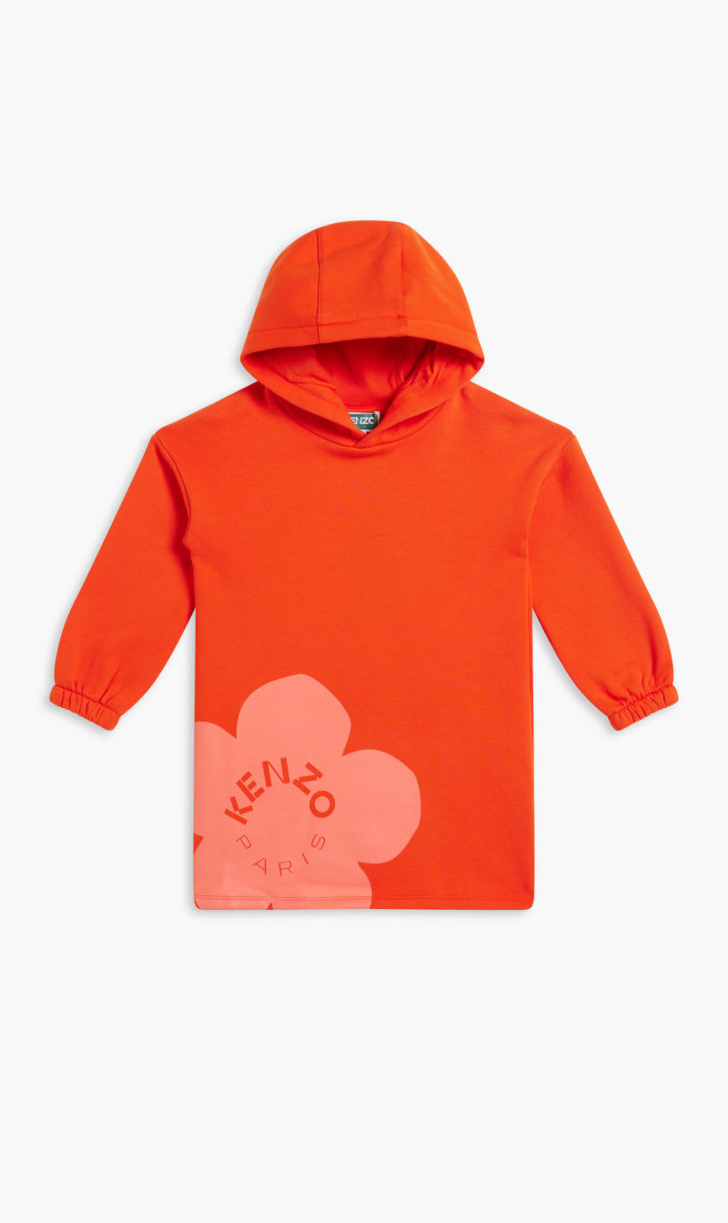 

Kenzo Orange Hooded Dress for Girls | The Deal Outlet