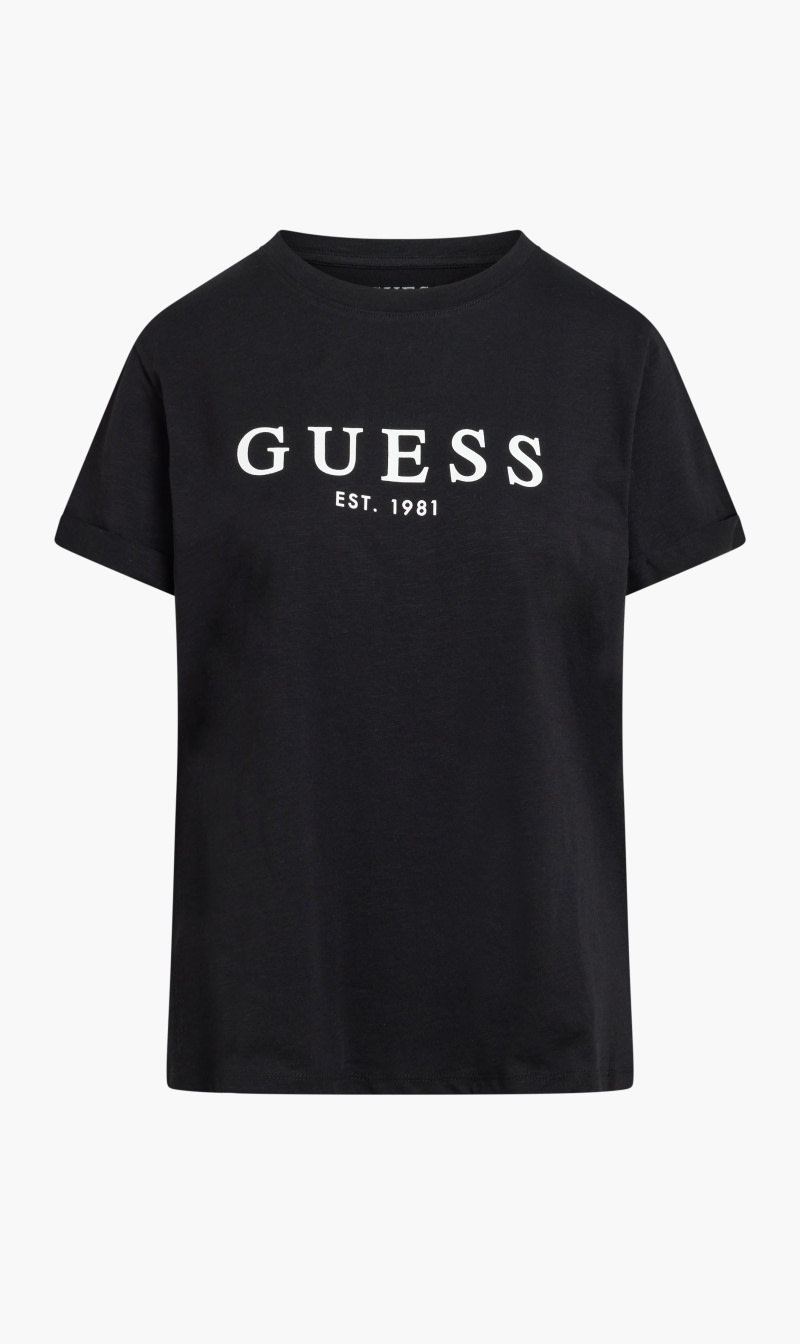 

Guess Black Organic Club Cotton T-shirt for Women | The Deal Outlet