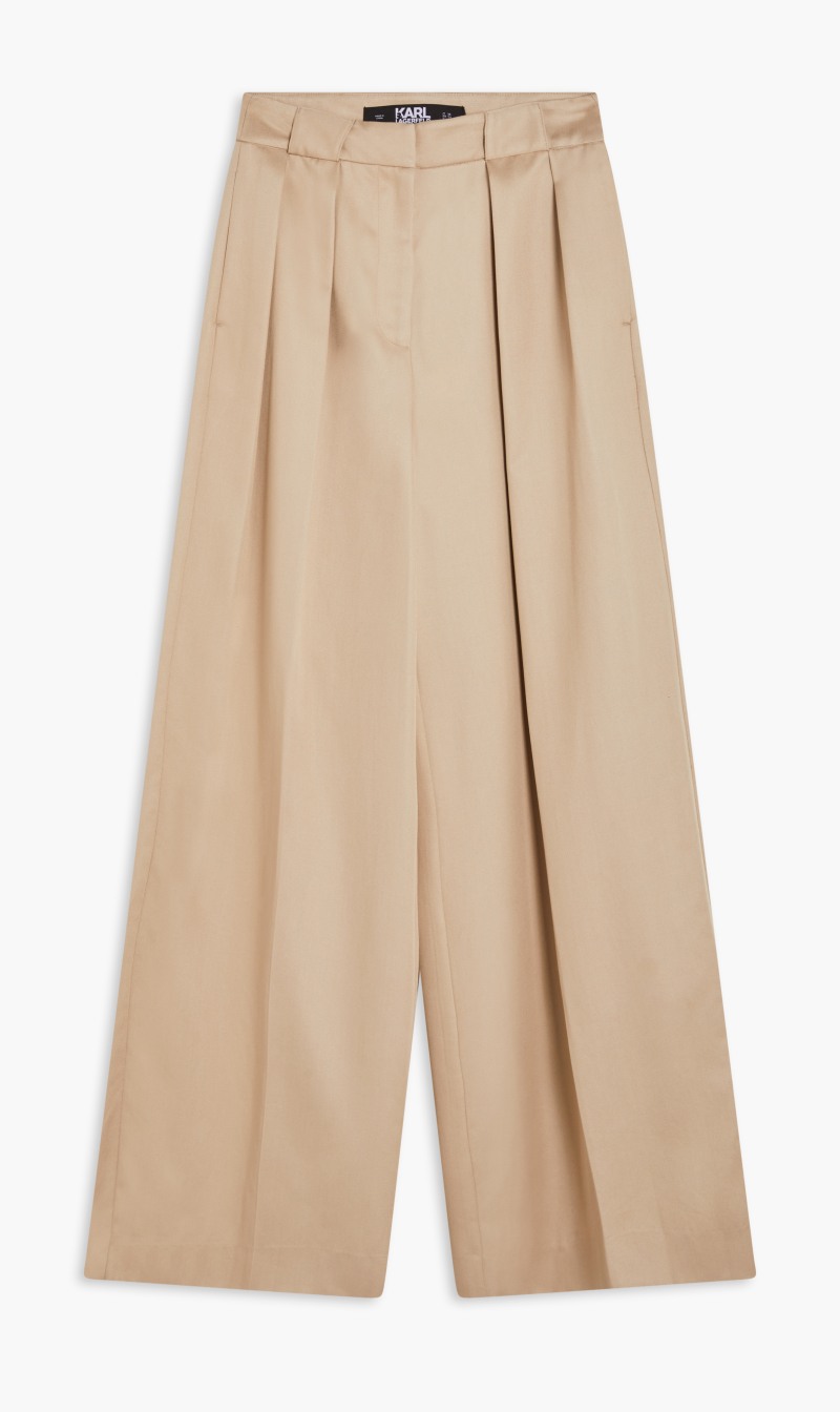 

Karl Lagerfeld Beige Wide Leg Day Pants for Women | The Deal Outlet