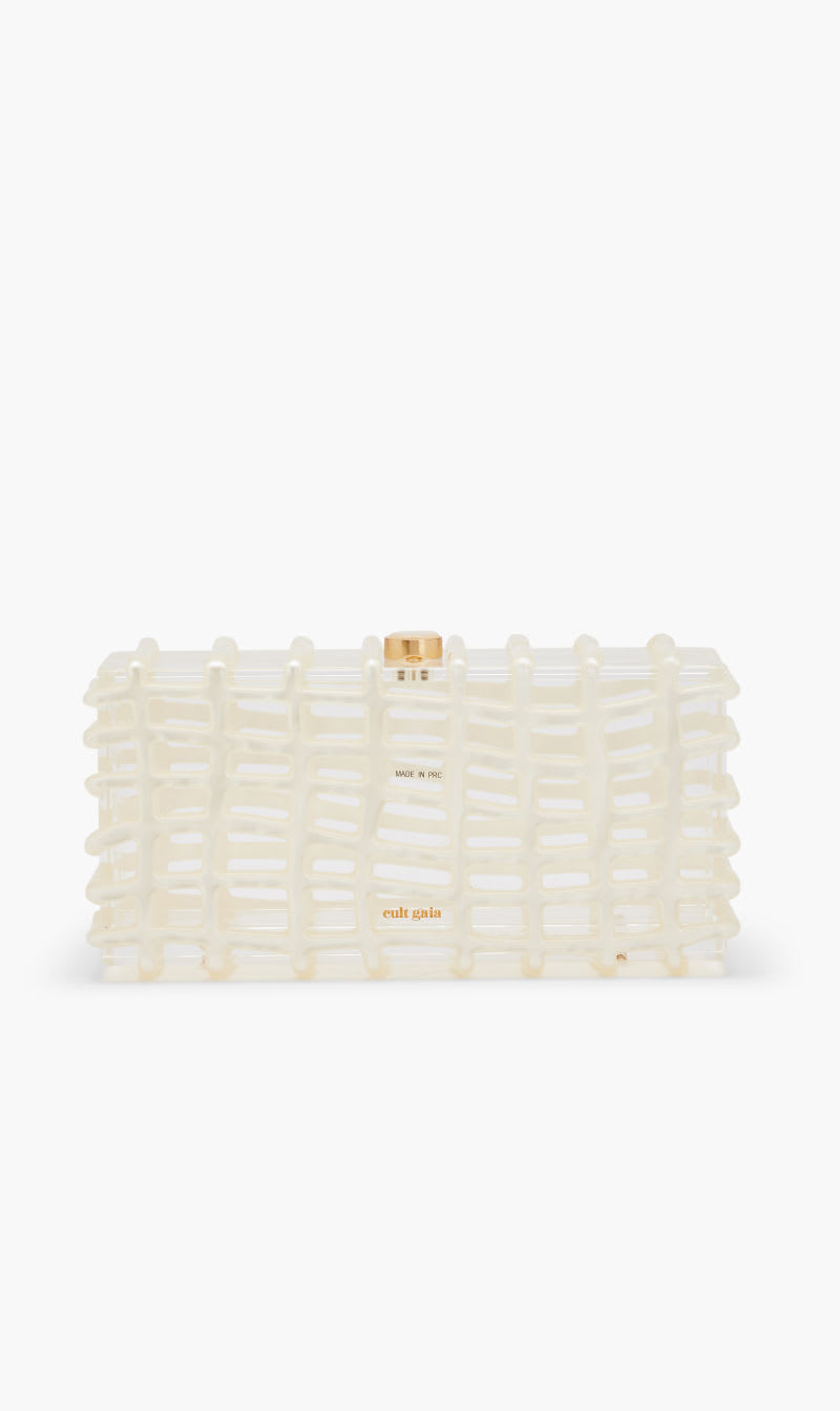 

Cult Gaia White Rina Clutch for Women | The Deal Outlet