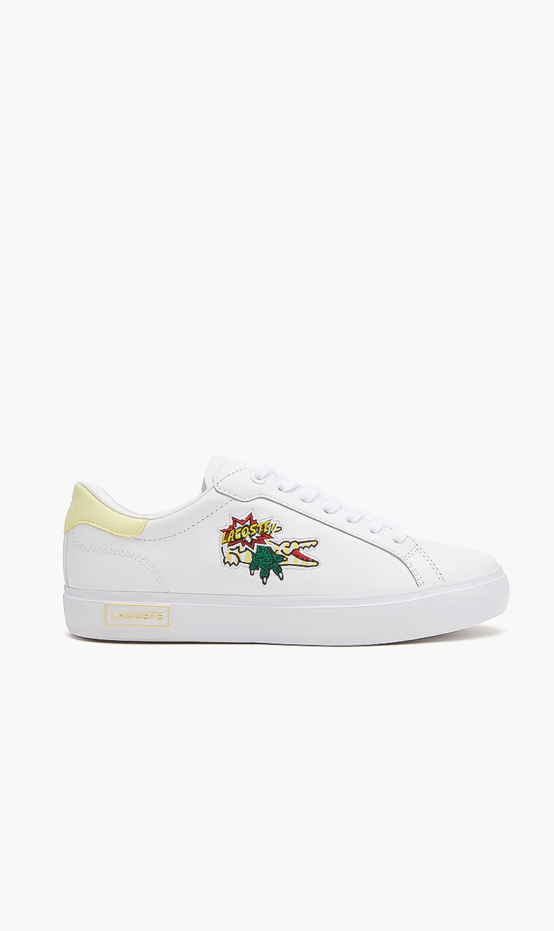 

Lacoste Yellow Classic Logo Lace Sneakers for Women | The Deal Outlet