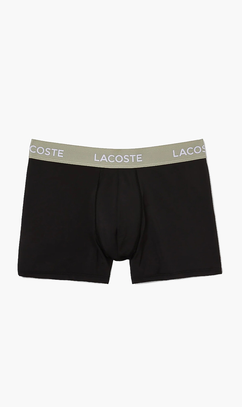 

Lacoste Black Motion Microfiber Graphic Logo Trunks for Men | The Deal Outlet