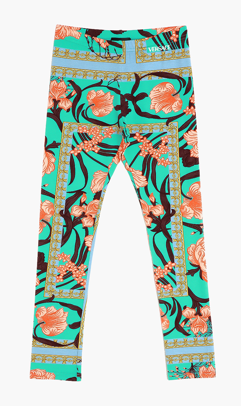 

Versace Orange Jg Leggings Acid Bouquet for Girls | The Deal Outlet