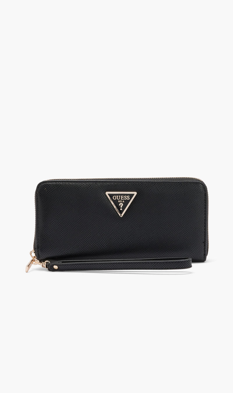 

Guess Black Laurel Zip Around Wallet for Women | The Deal Outlet