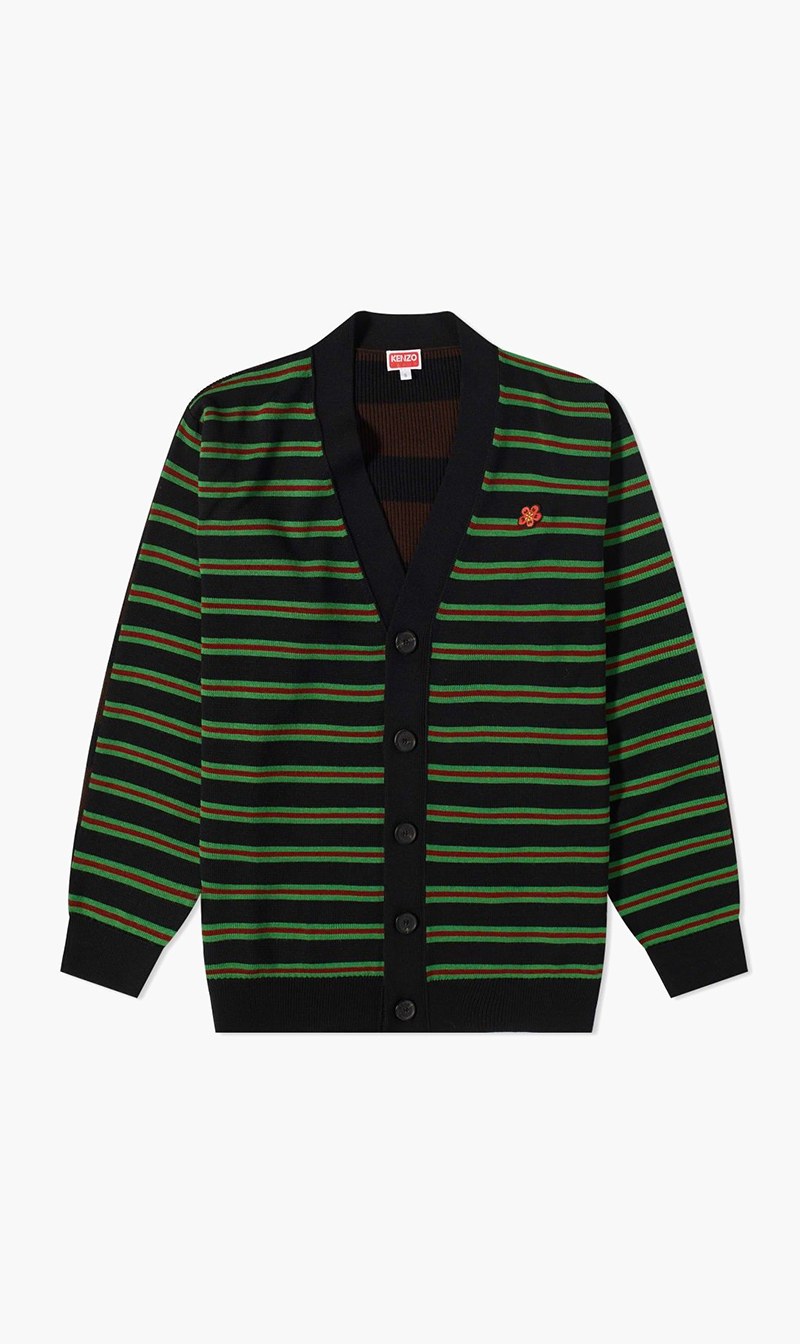 

Stripes Regular Cardigan, Black