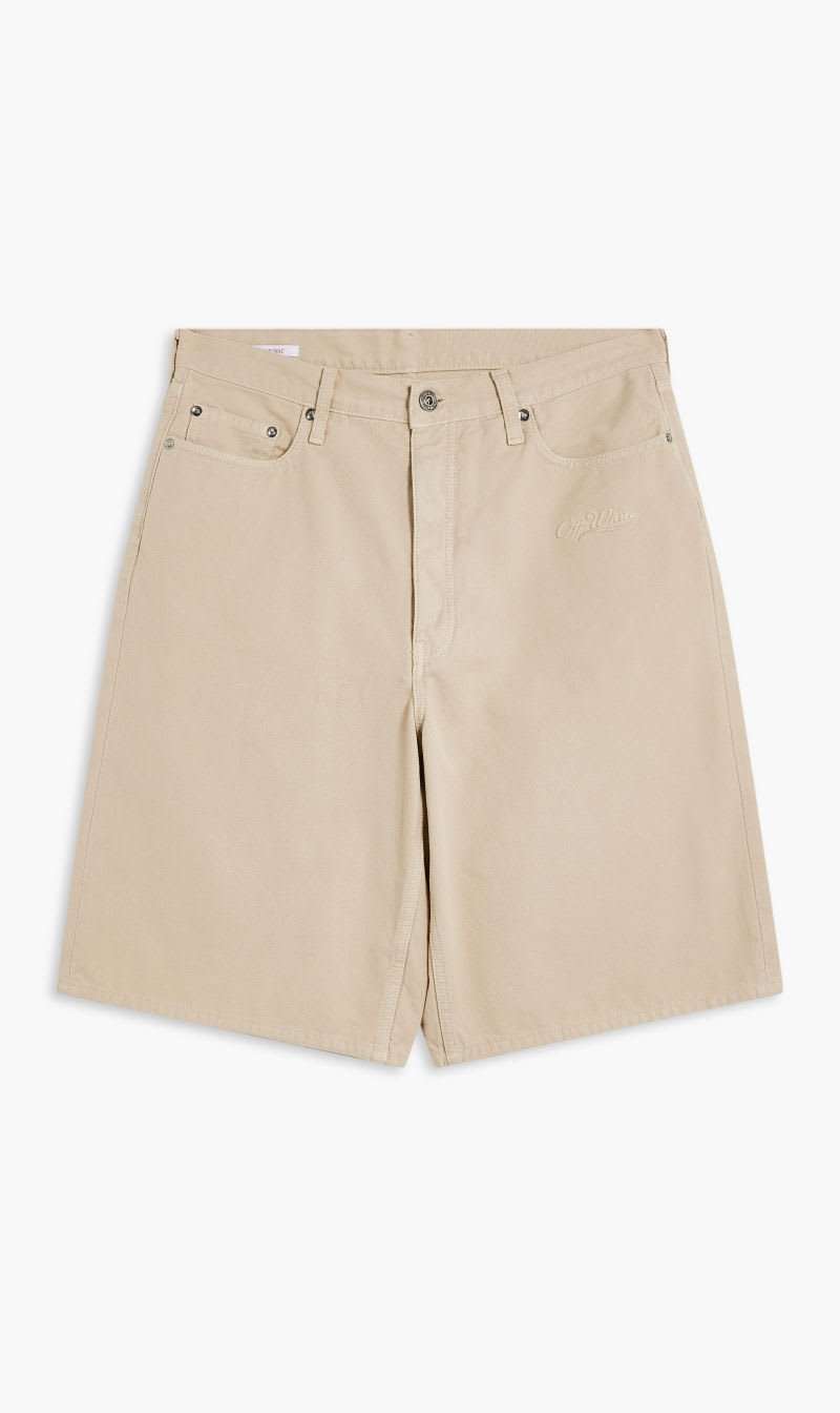 

Off-white Beige Wave Off Canvas Utility Short New Beige for Men | The Deal Outlet