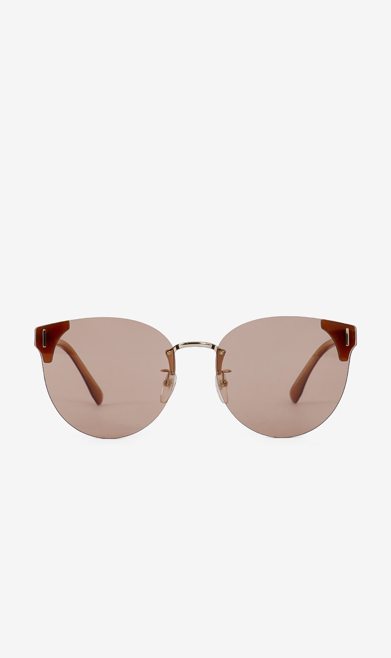 

Rimless Sunglasses, Brown