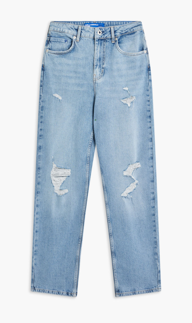 

Karl Lagerfeld Blue Klj Hr Tapered Dstr Pkt Denim for Women | The Deal Outlet