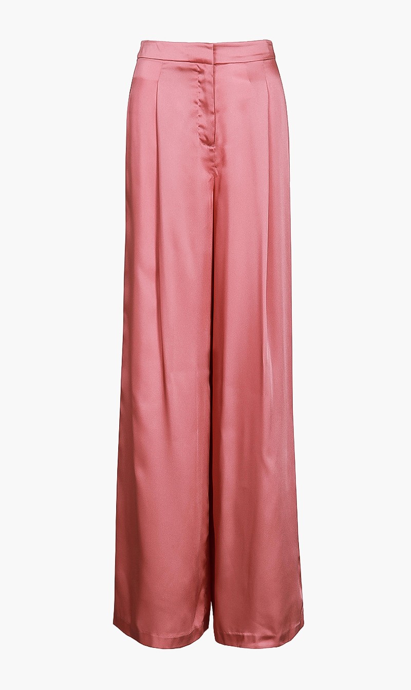 

Michael Kors Pink Satin Wide Leg Trousers for Women | The Deal Outlet