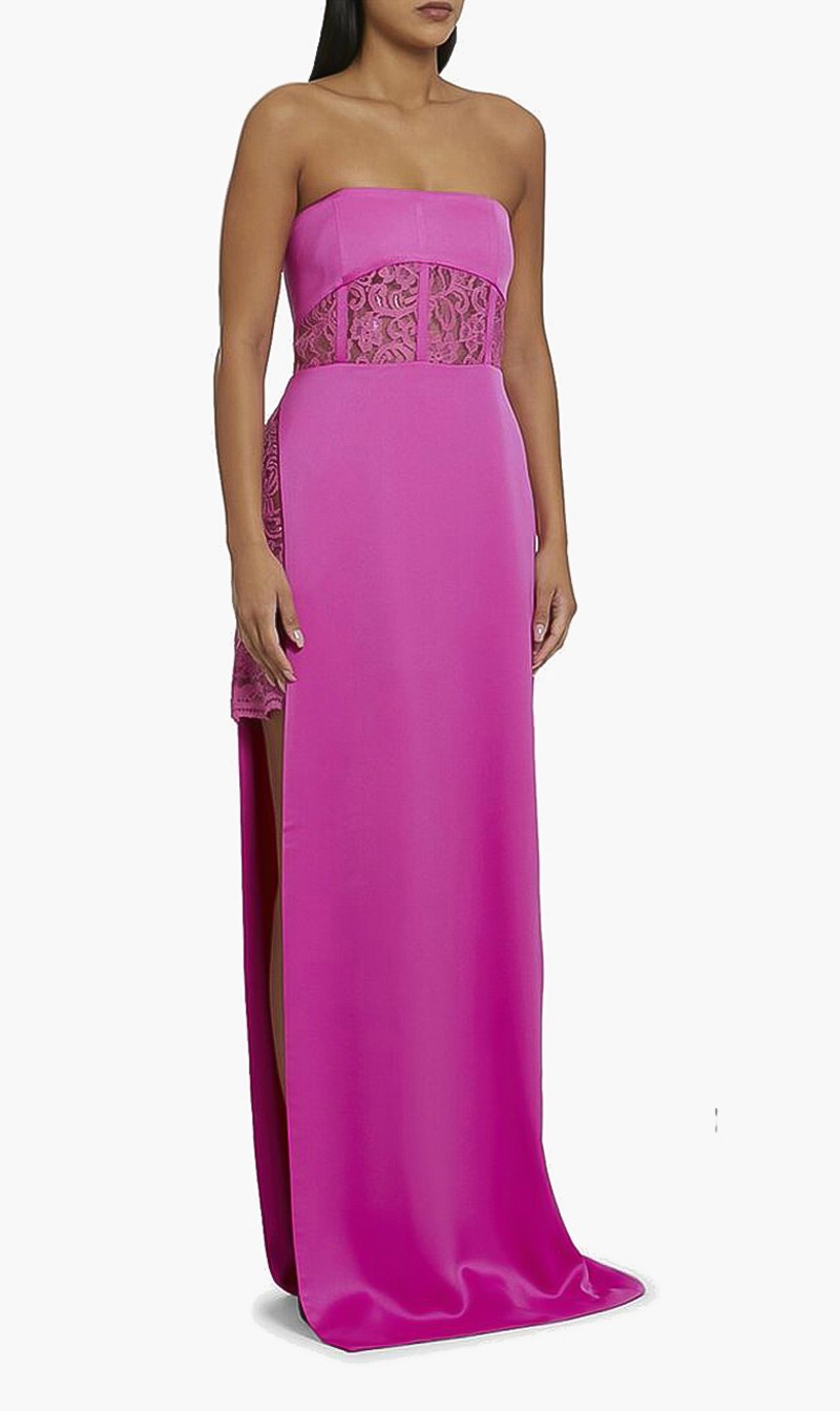 

Crepe Lace Gown, Pink