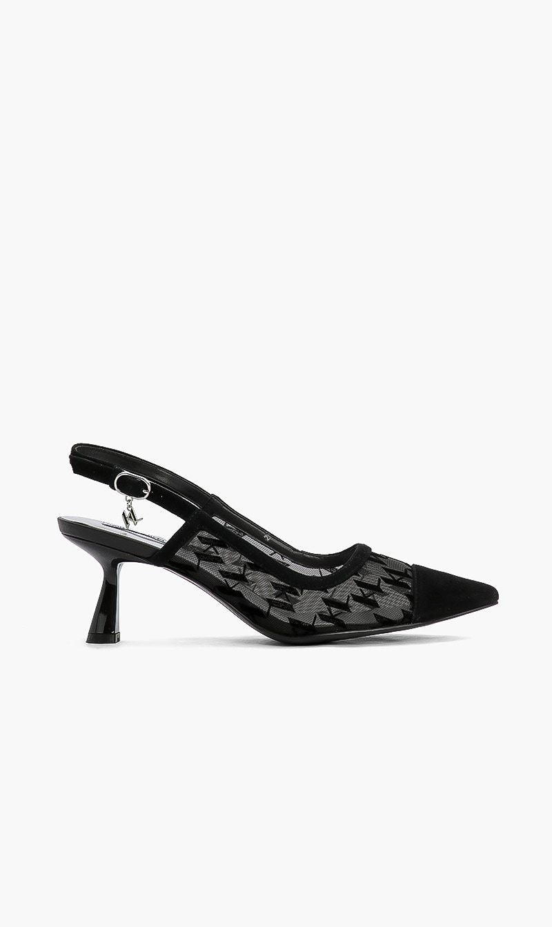 

Slingback Logo Heels, Black