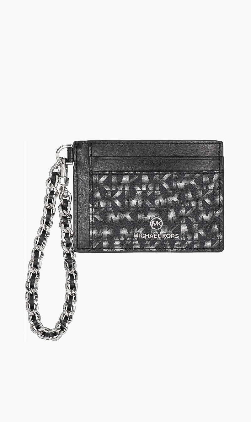 

Small Logo Chain Card Case, Grey