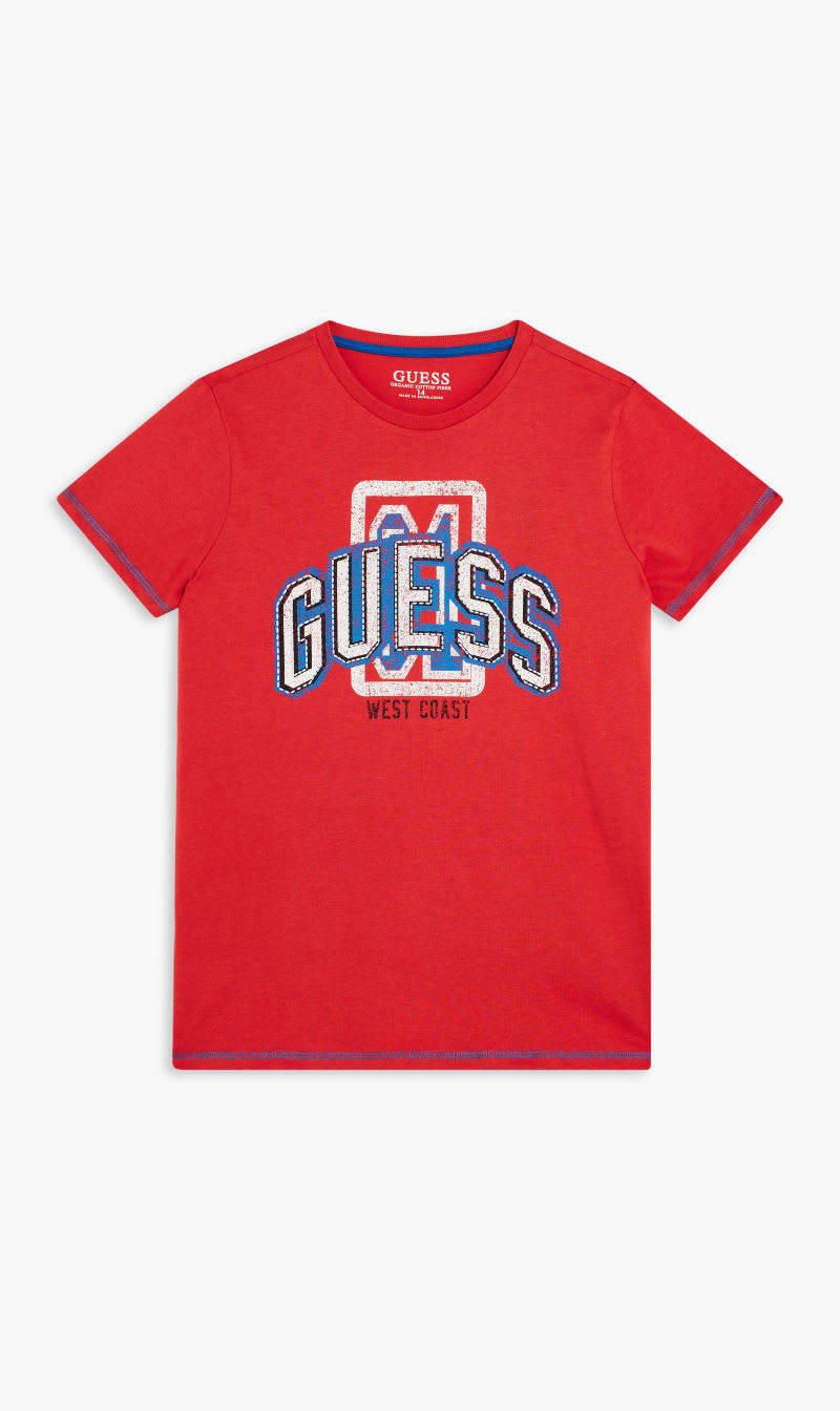 

Guess Red Ss T-shirt - Organic Cotton 160gsm for Boys | The Deal Outlet