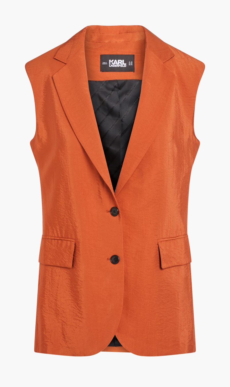 

Karl Lagerfeld Red Tailored Gilet for Women | The Deal Outlet