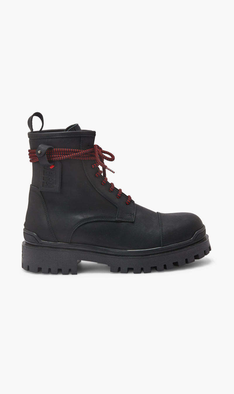 

Karl Lagerfeld Black Biker Ii Cara X Kl Hi Boot for Men | The Deal Outlet