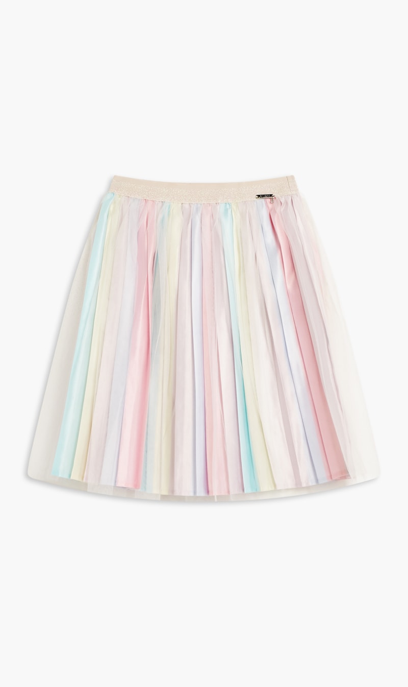 

Guess Multi-color Pleated Polysatin Skirt for Girls | The Deal Outlet