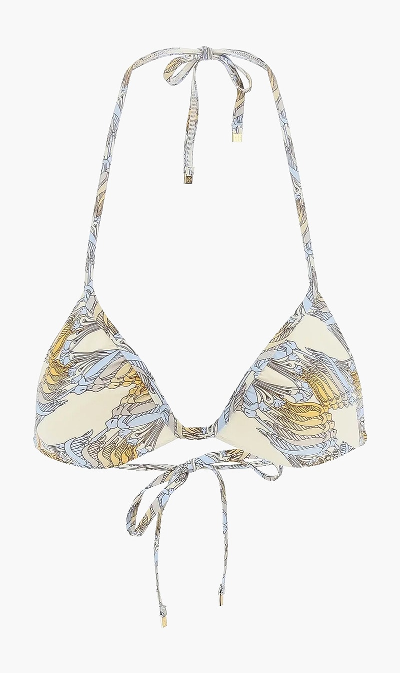 

Tory Burch Multi-color Printed Triangle Bikini Top for Women | The Deal Outlet