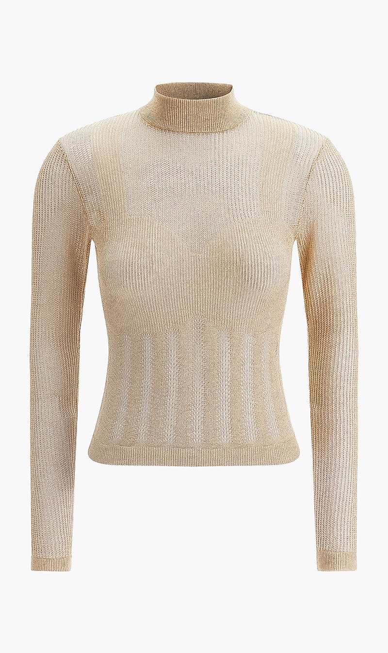 

Guess lurex yarn sweater | the deal outlet, Beige