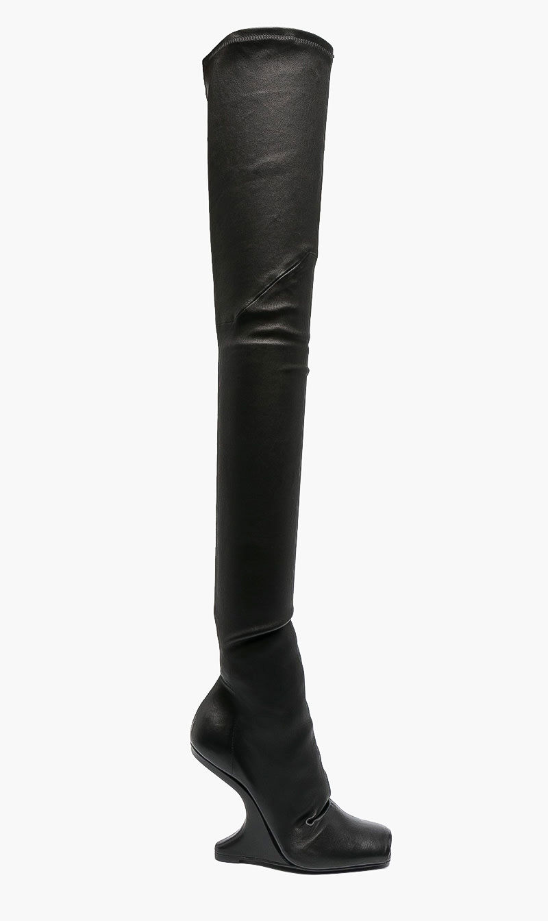 

Rick Owens Black Cantilever 11 Thigh High for Women | The Deal Outlet