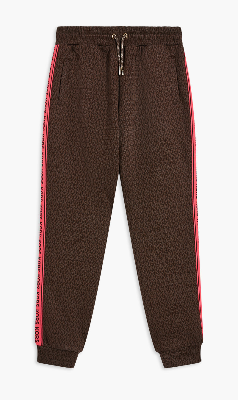 

Michael Kors Brown Designer Logo Joggers for Girls | The Deal Outlet