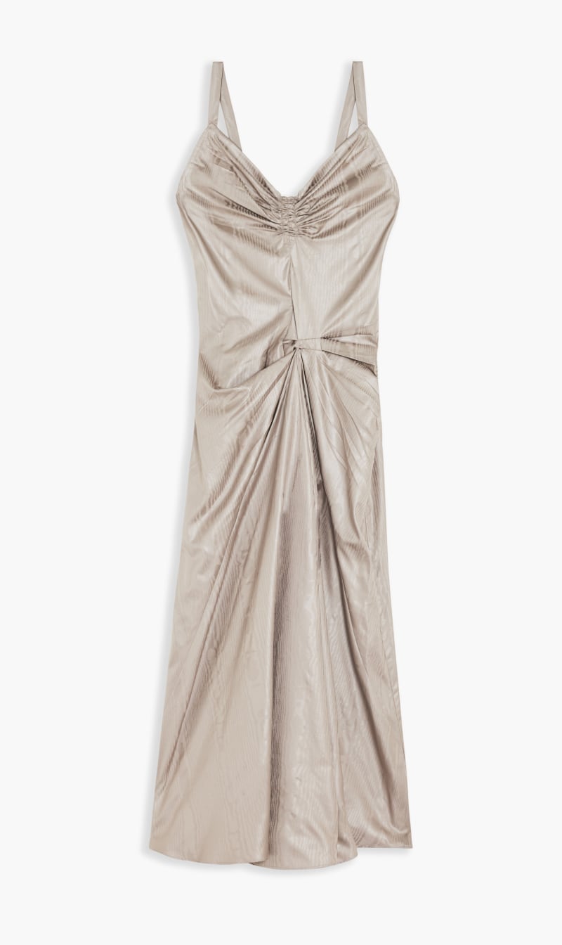 

Maison Margiela Grey Avp Strap Viscose Taupe Maxi Dress for Women | The Deal Outlet