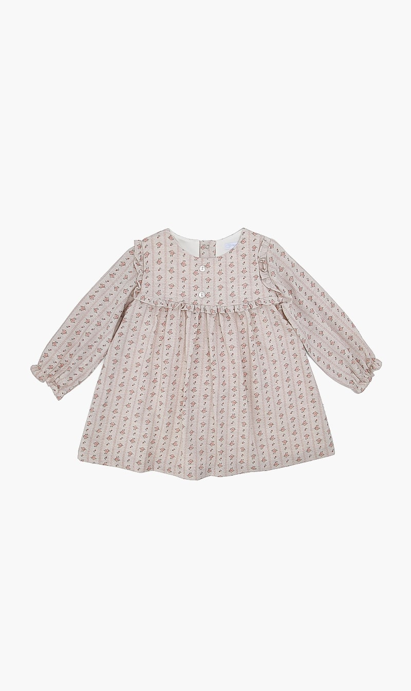 

Laranjinha Beige All Over Floral Dress for Girls | The Deal Outlet