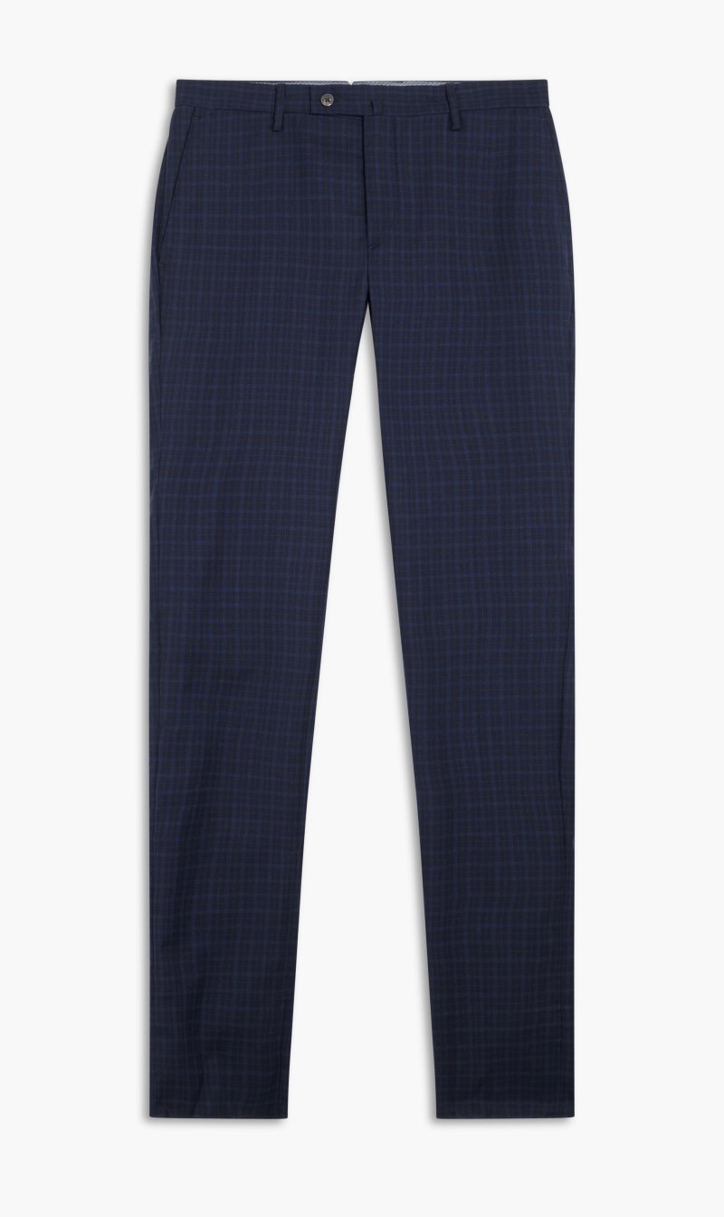 

Hackett London Blue Checked Straight Pants for Men | The Deal Outlet