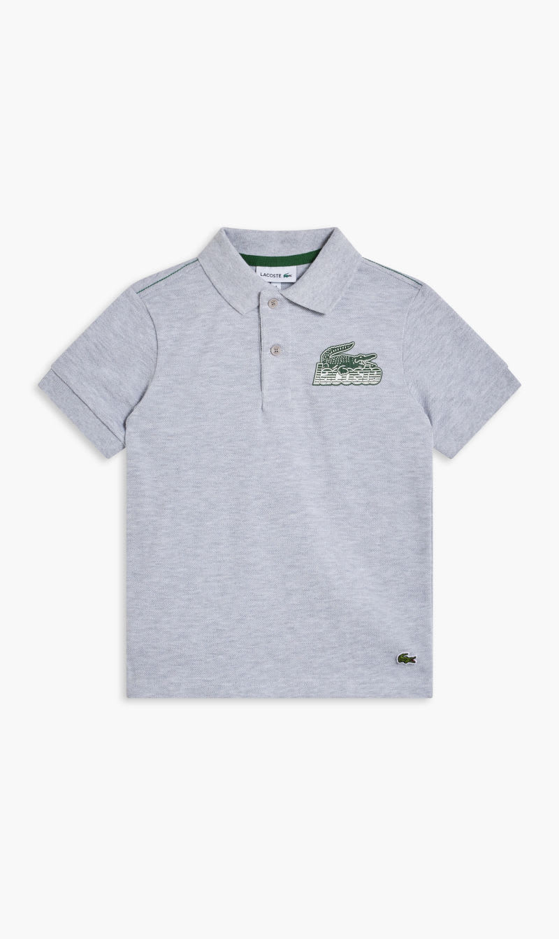 

Lacoste Grey Short Sleeved Ribbed Collar Shirt for Boys | The Deal Outlet