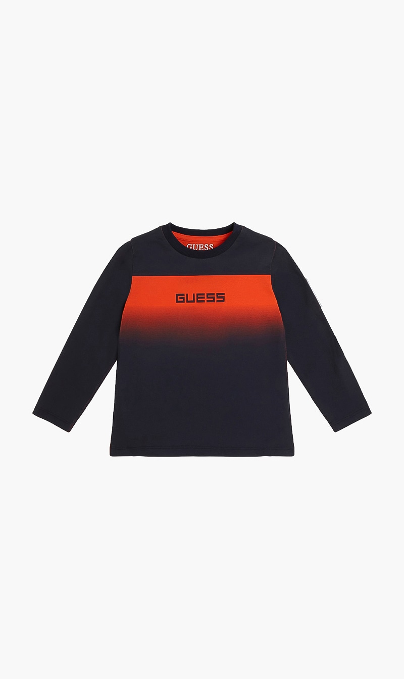 

Guess logo long sleeves tshirt | the deal outlet, Black